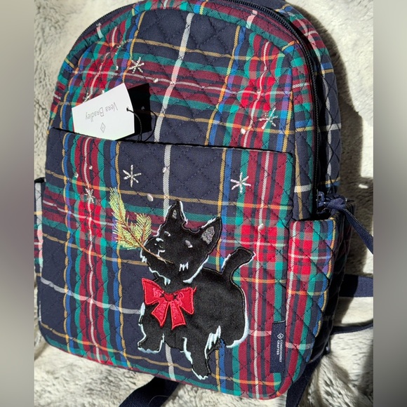 NEW Vera Bradley Scottie Dog Backpack Quilted Multi pockets Security pockets - Picture 6 of 9
